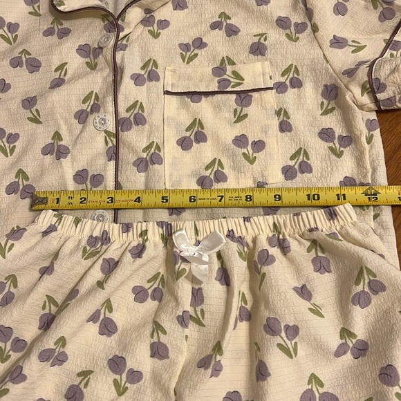purple floral pajama set - Picture 9 of 11